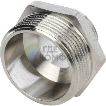 Ниппель STOUT НН переходной 1 1/2 x 1 никелированный - фото 4