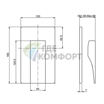 Смеситель для душа встроенный Carlo Frattini Zeta, хром (F3963/1CR) - фото 2