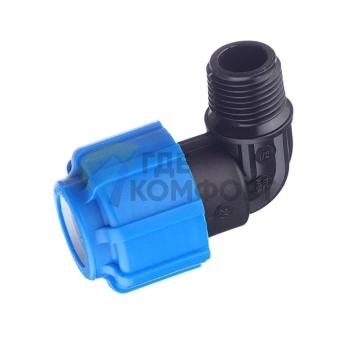 Уголок с наружной резьбой 20x1/2 ПНД Политэк - фото 2