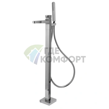 Напольный смеситель для ванны FIMA|Carlo Frattini Next с душевым комплектом и поворотным изливом (хром) (F3934/4CR) - фото 1