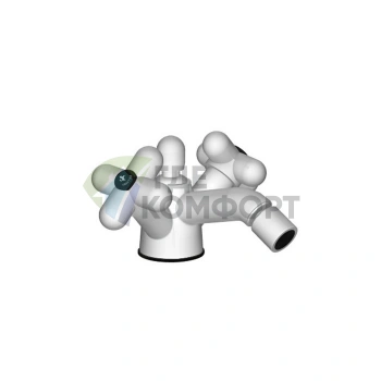 Смеситель для биде Fantini I Balocchi, 1 отверстие, с донным клапаном, белый матовый (60 29 0562F) - фото 1