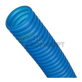 Труба Stout гофрированная ПНД-цвет синий-наружным диаметром 32 мм для труб диаметром 25 мм - фото 3