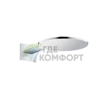 Верхний душ AX ShowerSolution 300 мм с держателем 450 мм, настенный, 2 струи, хром (35303000) - фото 1