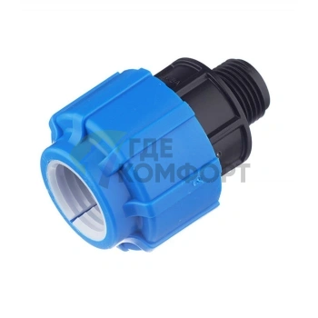 Муфта с наружной резьбой 25x1/2 ПНД Политэк - фото 4