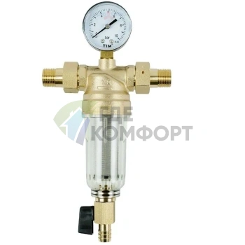 Фильтр тонкой очистки промывной с манометром, Tim JH-3002 1