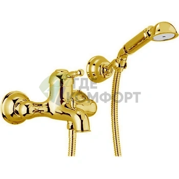 Золотой смеситель для ванны CISAL Arcana Royal с душевой стойкой (AY00012024) - фото 1