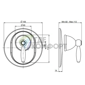 Встроенный смеситель для душа FIMA Carlo Frattini Olivia с внешней частью, хром (F5009/1CR) - фото 2