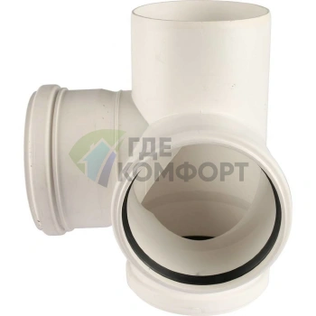 Крестовина канализационная Raupiano Plus 110/110/110/87° двухплоскостная REHAU (РЕХАУ - 11215641003) - фото 3