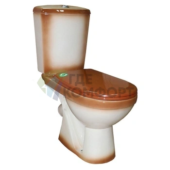 Унитаз-компакт Rosa Комфорт в коричневом цвете