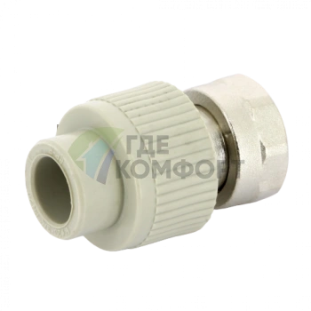 Переходник с накидной гайкой и вварным латунным патрубком PPR 20х1 FV-Plast - фото 3