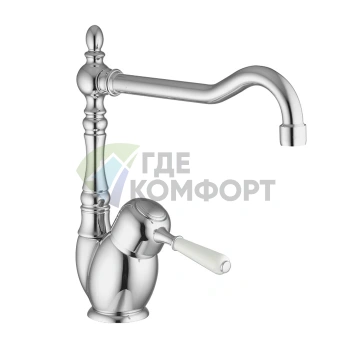 Смеситель для кухни FIMA Carlo Frattini Bell с вращающимся изливом в цвете хром (F3367CR) - фото 1