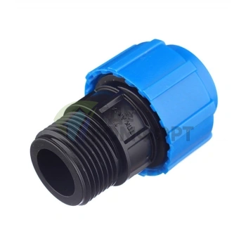 Муфта с наружной резьбой 25x1 ПНД Политэк - фото 1