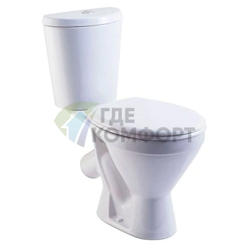 Унитаз-компакт Rosa Элегант: стильный и компактный белый унитаз