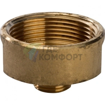 Переходник STOUT ВН 1 1/2 x 3/4 внутренняя/наружная резьба латунный - фото 2