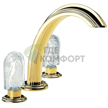 Смеситель для ванны THG Naiade на 3 отверстия в полированном золоте (A2F-F01-25SG) - фото 1