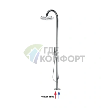 Напольная душевая колонна BOSSINI TETIS для улицы с верхним и ручным душем (L00388.030) - фото 1