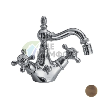 Смеситель для биде FIMA Carlo Frattini Elizabeth с вращающимся изливом и донным клапаном, цвет бронза (F5092BR) - фото 1