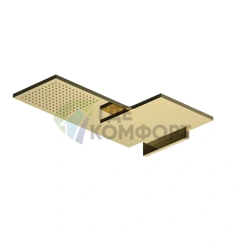 Двойной верхний настенный душ Fantini Venezia: латунь, золото (86 01 8035B) - фото 1