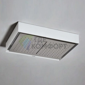 Верхний душ FuoriMeteo Slim с каскадным эффектом — зеркальная сталь, белая рама (FMS20C.BA) - фото 1