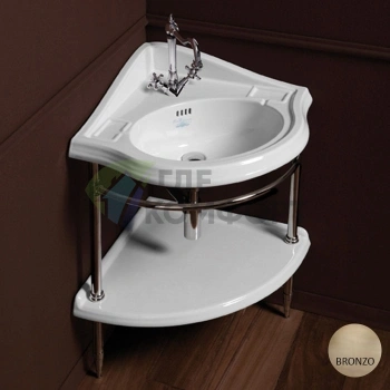 Угловая стойка SIMAS Arcade для раковины AR884 и полки AR894 в цвете бронза - фото 1