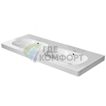 Раковина Duravit D-Code двойная встраиваемая 1200x490 мм, белая (3481200602) - фото 1