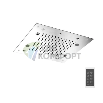 Верхний душ Harmonia со светотерапией и Bluetooth, 2 режима: дождь (F2902CR) - фото 1