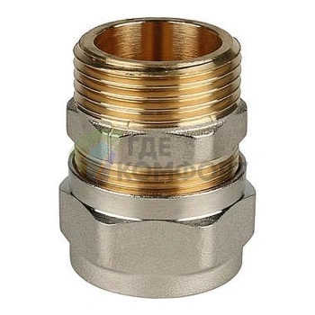 Переходник для металлопластиковых труб STOUT с наружной резьбой НР 1 x 26 резьбозажимной - фото 2