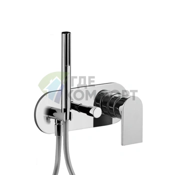 Смеситель для душа Fantini Mare встраиваемый на 2 выхода с ручным душем хром (51 02 E184B) - фото 1