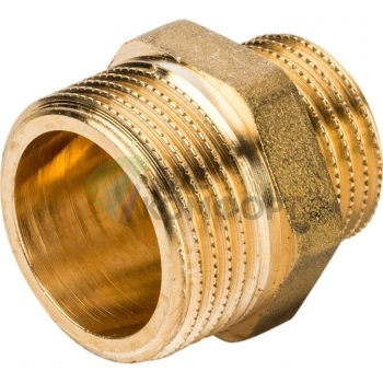 Ниппель STOUT НН переходной 3/4 x 1/2 латунный - фото 4