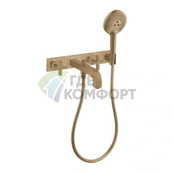 Смеситель для ванны AX Citterion в элегантном цвете шлифованная бронза (39441140) - фото 1