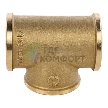 Тройник STOUT ВВ 1 с внутренней резьбой латунный - фото 4