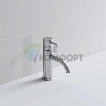 Однорычажный смеситель для раковины MILLDUE FLOW с компактным изливом 14,5 см в полированной нержавеющей стали (2557AL) - фото 1