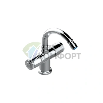 Смеситель для биде THG CORVAIR FIOR DI BOSCO двухвентильный с донным клапаном, хром (U8K-A02-3202) - фото 1