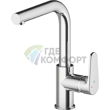 Смеситель кухонный однорычажный CISAL с поворотным изливом 190 мм, хром (A300353521) - фото 1