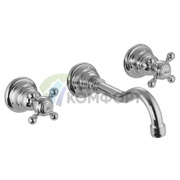 Смеситель для раковины Carlo Frattini Elizabeth настенный, 3 отверстия, хром (F5081/5CR) - фото 1