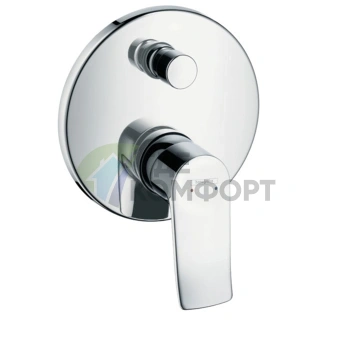 Смеситель для ванны Hansgrohe Metris со встроенным вакуумным переключателем в хромированном исполнении (31493000) - фото 1