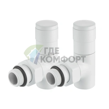 Набор дизайн-вентилей Royal Thermo PIANO 1/2 белый, RTE 56.0012, НС-1422581 - фото 3