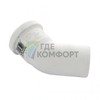 Отвод канализационный Raupiano Plus 50х45° REHAU (РЕХАУ - 11211141001) - фото 4