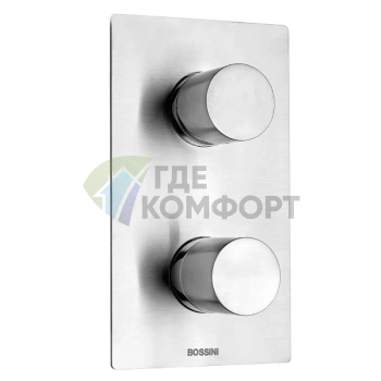Смеситель для душа Bossini Inox встраиваемый с девиатором на 5 режимов, глянцевая сталь (INZ042.030) - фото 1