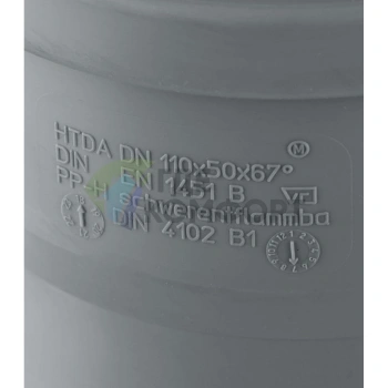 Крестовина канализационная HTDA 110х50х50 67° одноплоскостная Ostendorf - фото 3