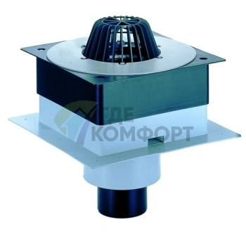 Кровельная воронка HL63P с листвоуловителем и теплоизоляцией - фото 1