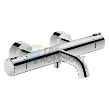 Термостатический смеситель для ванны Duravit C.1 настенный с запорным переключателем, хром (C15220000010) - фото 1