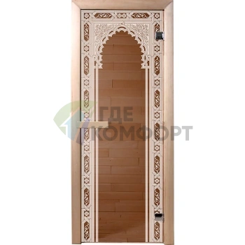 Дверь для бани и сауны Банные штучки 34015 Восточная арка 190х70 - фото 1