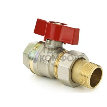 Шаровой кран Danfoss BVR-F 1 американка латунь бабочка 065B8205 (Данфосс)