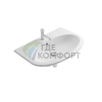 Раковина GLOBO 4ALL подвесная 70х48х15 см белая - фото 1