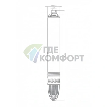 Скважинный насос Джилекс ВОДОМЕТ 55/50 БК, без кабеля (Dzhileks) - фото 2