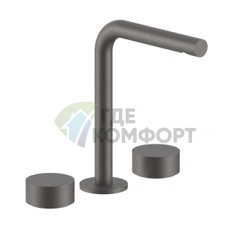 Смеситель для раковины Fantini AF/21 с тремя отверстиями, цвет Matt Gun Metal (27 P5 A206WF) - фото 1
