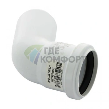 Отвод канализационный Raupiano Plus 50х67° REHAU (РЕХАУ - 11211241001) - фото 2