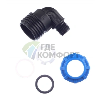 Уголок с наружной резьбой 25x1/2 ПНД Политэк - фото 4