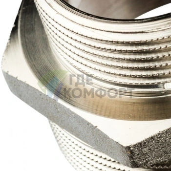 Ниппель STOUT НН переходной 2 x 1 1/2 никелированный - фото 4